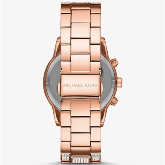 Michael Kors Ritz Pavé Rose Gold-Tone Watch - Picture 7 of 11